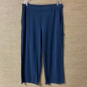 Eileen Fisher Pants Womens XL Dark Gray Organic Cotton